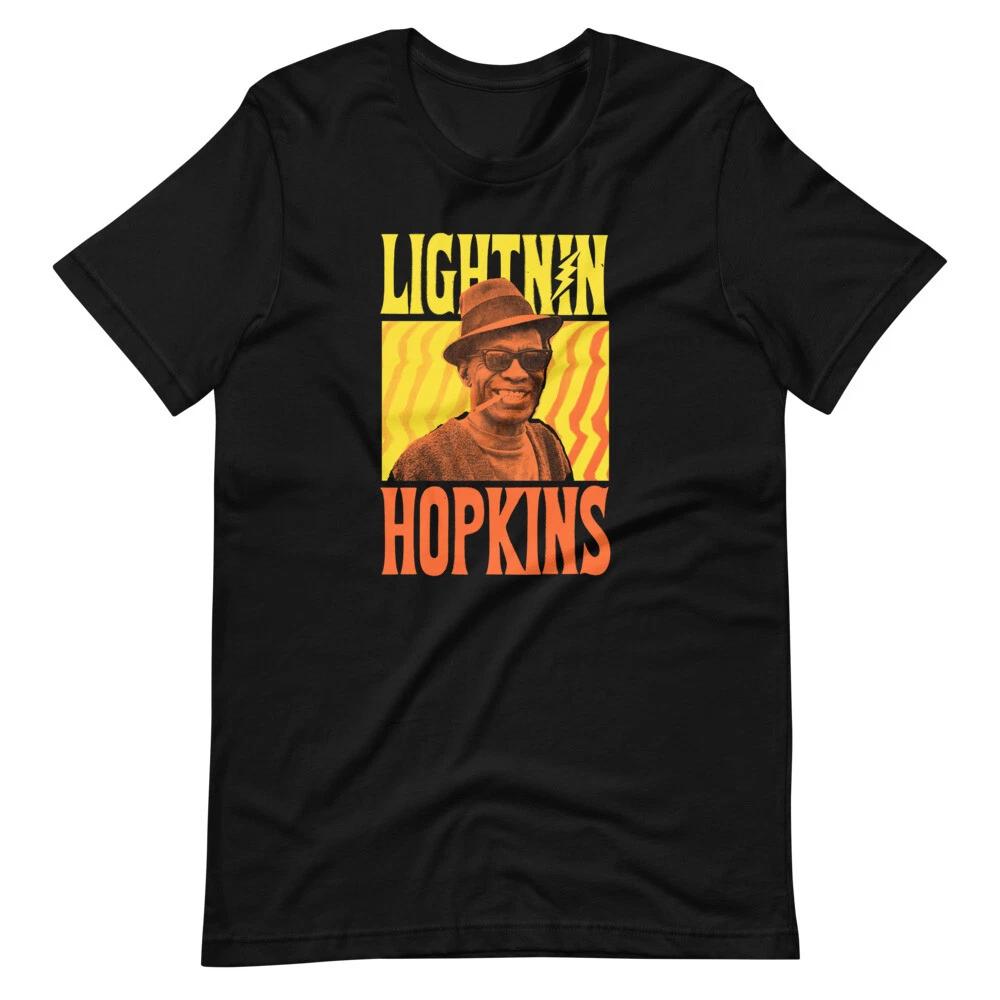 

Lightnin Hopkins Custom Design Graphic Tee Shirt Lighting Unisex 100% Cotton T-shirt Mens Tees Top 4XL
