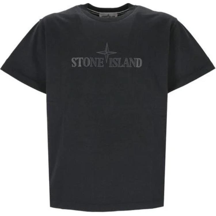 Stone Island FW24 Cotton Logo Short Sleeve T-Shirt Men tops Gray 81152NS80-V0062 M