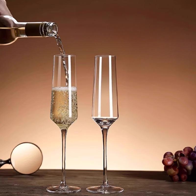 2-delat set Ins Hög Skönhet Kristallglas Champagneglas Hem Vinglas Cocktail Högt Glas Mousserande Lätt Berusad