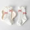Cotton Newborn Baby Socks Spring Autumn High Quality Infant Toddler Mid-calf Sock Fashion Sweet Bowknot Princess Socks For Girls