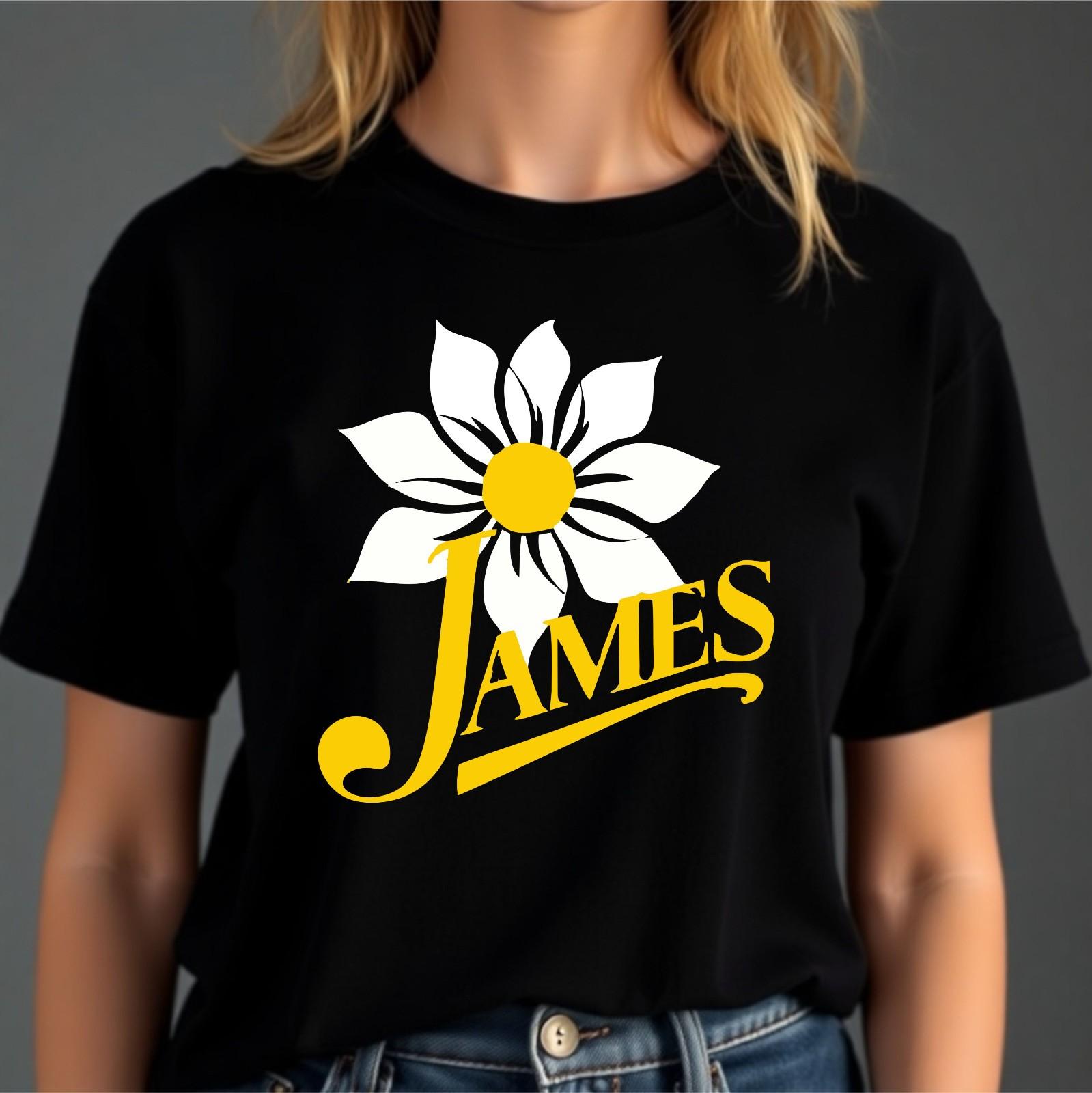 James Daisy Logo T-shirt Music Lovers Indie Rock Band Tim Booth Fan Top Gift Tee M