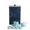 Ceramic Ru kiln kung fu tea set set, bank company holiday cultural and creative gift, can be made into Ru kiln tea sets