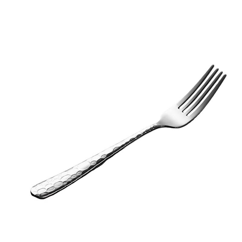 Qianxing 410 Stainless Steel Water Drop Embossed Dinner Fork Set