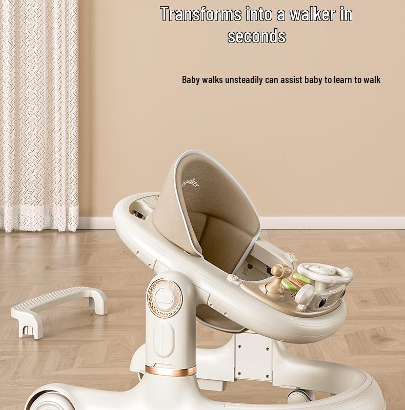 Lightweight, Anti-Rollover, Multifunctional Baby Walker for Safe Walking