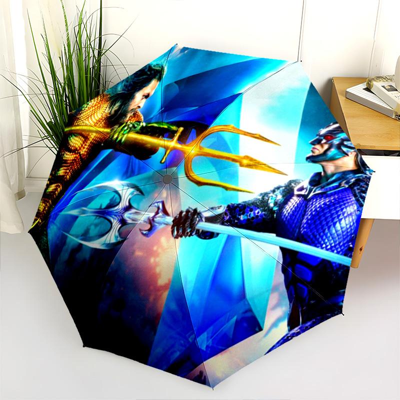 Aquaman Deep Sea Clash Folding Umbrella Travel Suitable For All Seasons Umbrella Printing Gift