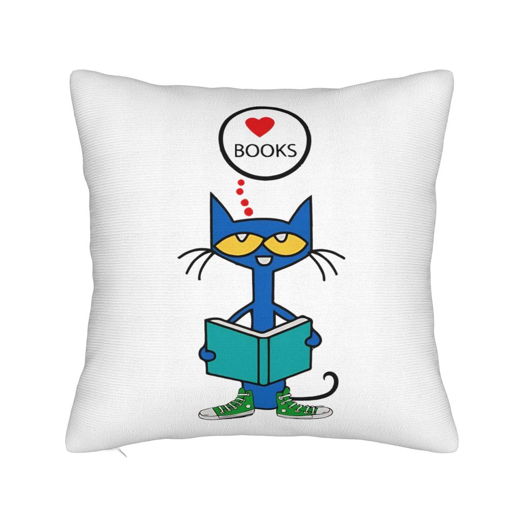 Cute Kitten Petes the cat Square Pillow Cases Cushion Cover Awesome Zipper Decor Throw Pillow Case Cover for Living Room