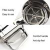 Flour Sifter Ergonomics Uniform Filtration Hand-press Type Non-slip Filter Flour Semi-automatic Flour Sieve Cup Kitchen Gadget