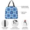 Antique Blue Azulejo Tile Floral Insulated Lunch Bag for Women Kids Portable Food Boxes Thermal Lunch Box Tote