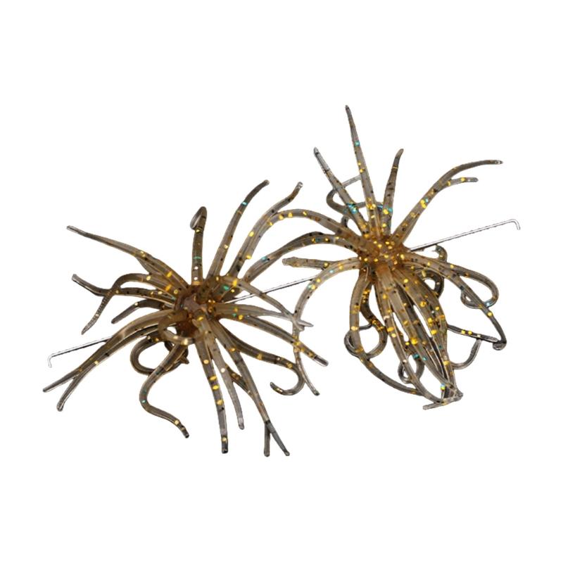 2Pcs Soft Fishing Lures with Urchin Shape, Simulation Fishing Stuff Urchin Baits Artificial Slow Floating Swimming Lures