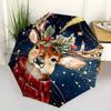 1pc Christmas Deer Automatic Open/Close Umbrella Compact Folding Umbrella, All-Season Portable Umbrella for Women/Men F1124032