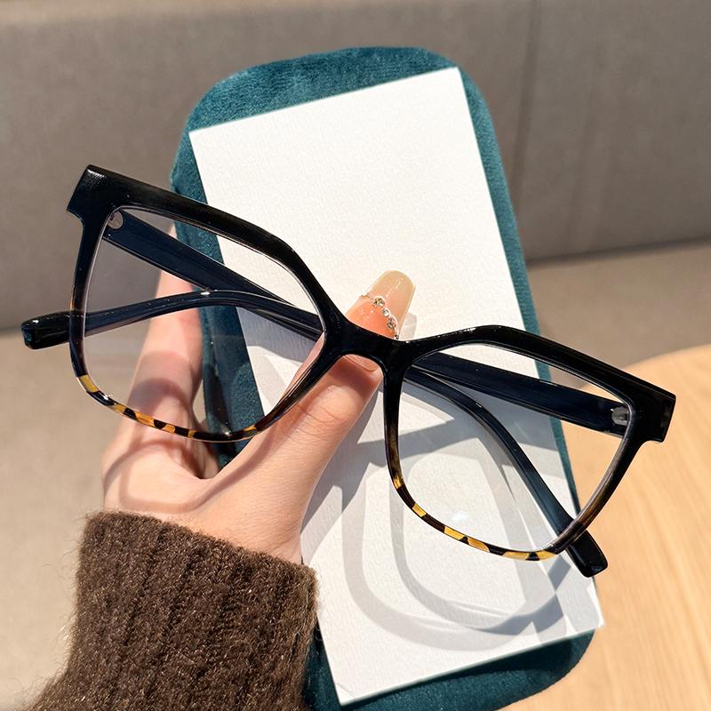 Neutral Fashion New Reading Glasses Fashionable Personality Color Collision Large Frame Anti-Blue Light Presbyopia Glasses