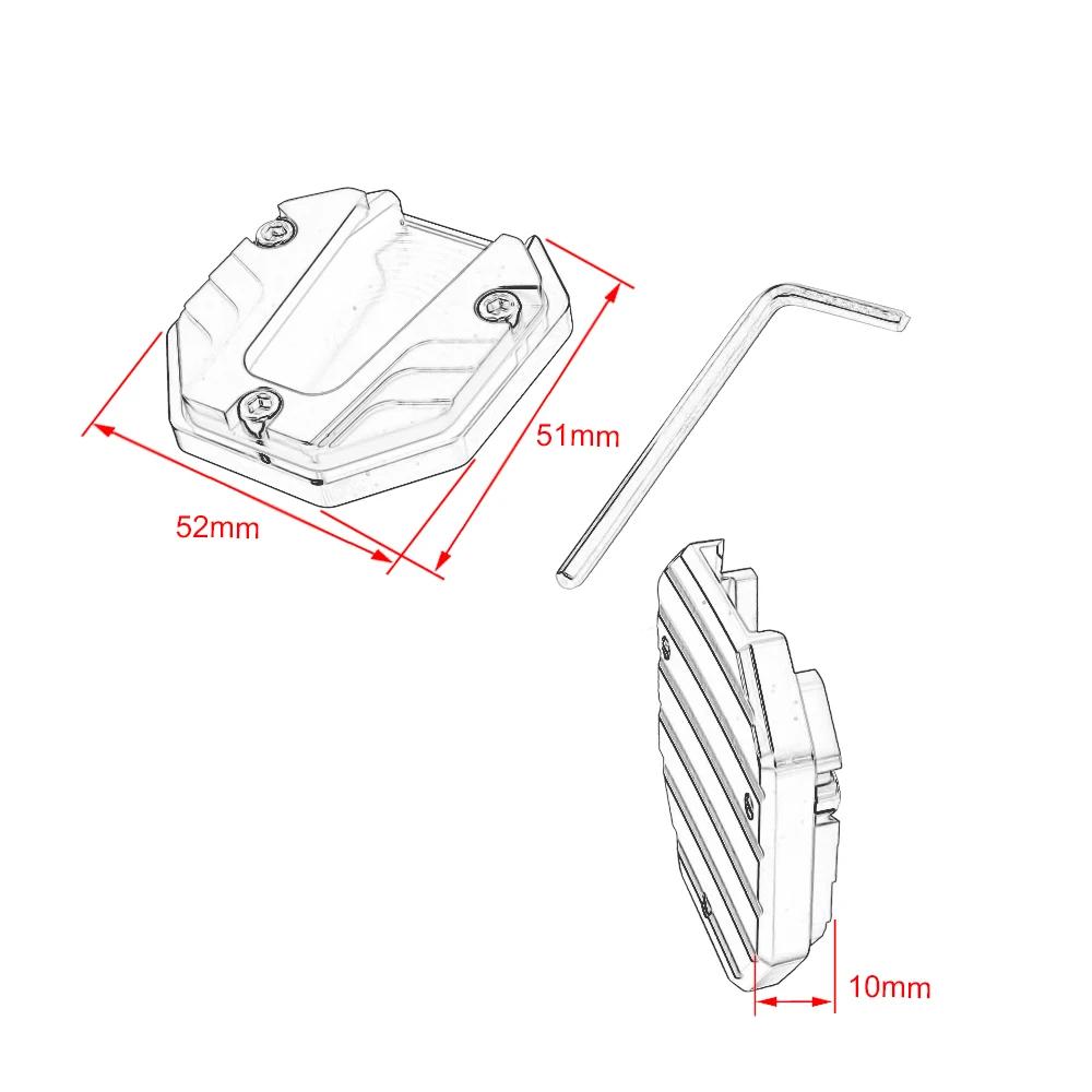 5 Colors Motorcycle Bike Kickstand Extender Foot Side Stand Extension Foot Pad Support Plate Motorbike Accessories Universal