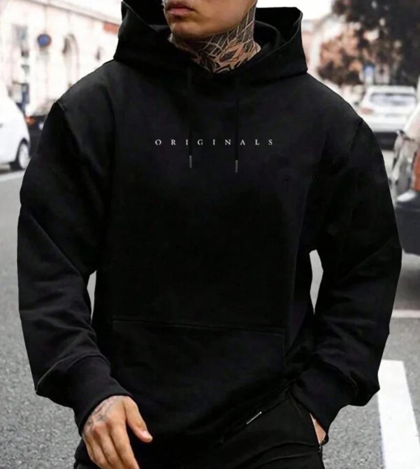 Men's High Street Casual Loose Hooded Sweatshirt - Trendy Brand, Autumn/Winter Style