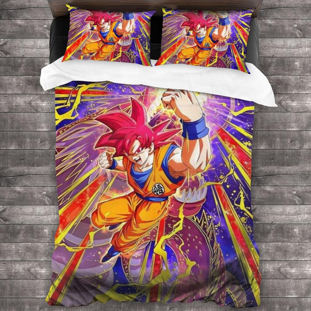 Dragon Ball Series, Digital Printing, Animation Home Textile Four-Piece Set, Quilt Cover, Bedding Three-Piece Set