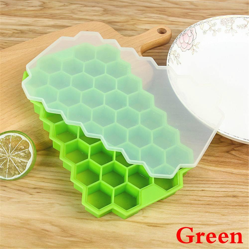 37 Grid Silicone Ice Maker Home Kitchen Ice Cube Tray Summer Honeycomb Shape Mold