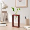 Wooden Hydroponic Flower Vase Home Decoration Flower Holder Glass Tube Vase  Living Room