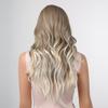 ALAN EATON Synthetic Front Lace Wig Long Wavy Wigs Ombre Grey To Blonde Daily for Women High Density Heat Resistant Hair