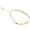 Women Simple Layered Necklace Lock Heart Shaped Pendant Necklace Jewelry Accessory(Golden )