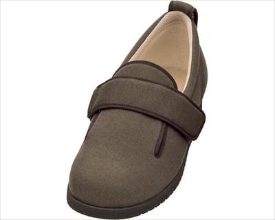 Ayumi Shoes Double Magic Size 4L Foot Circumference Right Foot 2, Brown, (26.0-26.5cm), 7E, [For In-Home/Hospital Use]