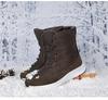 High-Top Snow Boots with Thick Soles and Lace-Up Design - Plus Velvet Insulation for Extra Warmth In Winter.