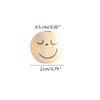 20Pcs Smiles Wood Beads Natural Wooden Beads for Crafting, Hole Round Wooden Smiles Face Beads Set for DIY Decorations