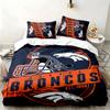 Denver Broncos 3pc Set Perfect for Bedroom Use Comfortable Bedding Set Includes a Duvet Cover and Two Pillowcases Ideal Birthday or Christmas Gift