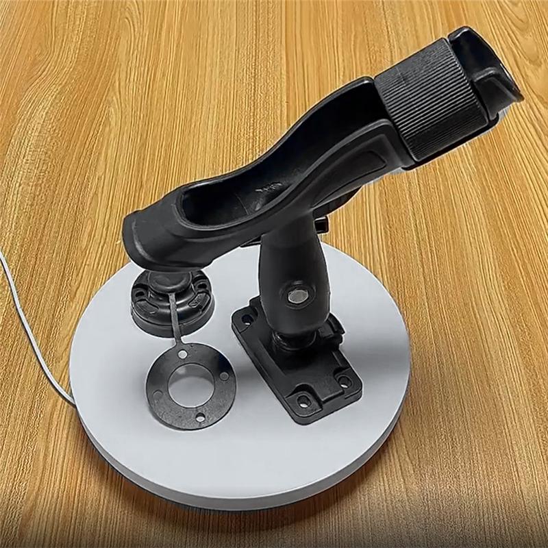 ABLZ-Adjustable Removable 360 Degree Fishing Rod Holder Rest Kayak Boat Support Tools Pole Bracket