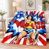 Wonder Woman Flannel Throw Blanket Soft Warm Cozy For Sofa Bed Indoor Home Bedroom Use