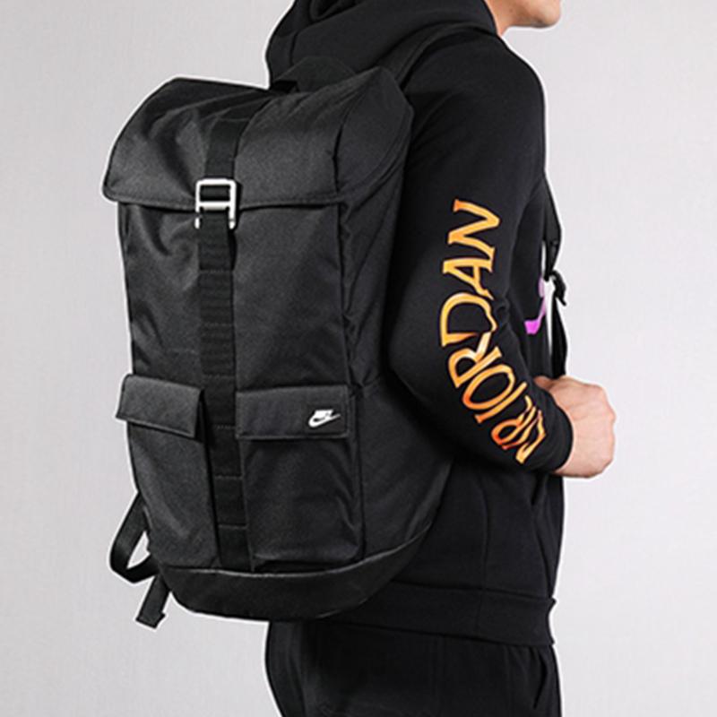 Nike Polyester Backpack Regular Unisex Black Casual