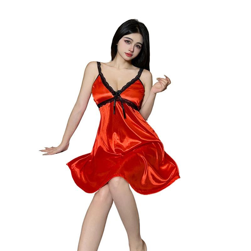 Sexy Suspender Lace Deep V Erotic Underwear Pure Desire Backless Summer Thin Large Size Sleeveless