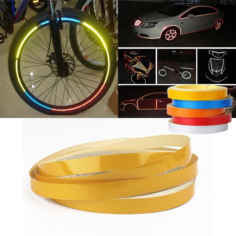 Reflective Car Motorcycle Bike Body Rim Stripe Tape Sticker Roll DIY Decal New