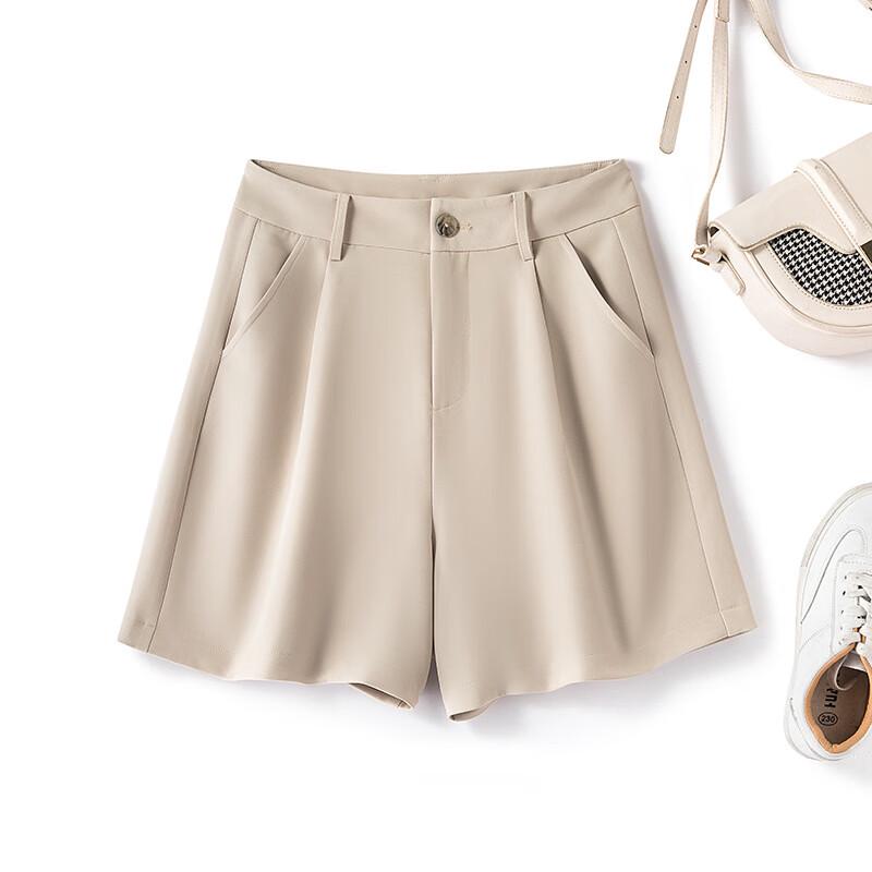 

Женские костюмные шорты Yihui с высокой талией и широкими штанинами 26/S