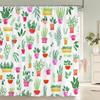 3D Shower Curtain Nordic Style Flowers Plant Leaves Printed  Waterproof Polyester Fabric Bath Curtains For Bathroom With Hooks