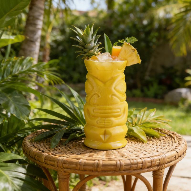 Creative Ceramic Cup TIKI Cup Bar Playing Cards Witch Doctor Statue Hawaiian Cocktail Cup Personalized Wine Glass Best Gift Cup