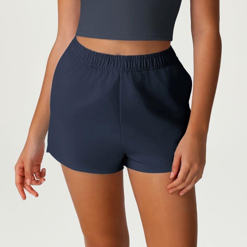 

High Waist Loose Track Sweatpants Pocket Casual Running Workout Shorts Outdoor All-Matching Yoga Hot Pants Fashion Tape New Gray Blue L (Recommendation 55.00 kg-62.50 kg