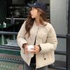 Fashionable and Versatile Baseball Collar Down Cotton Jacket Women's Winter 2025 New Casual and Versatile Simple Cropped Jacket