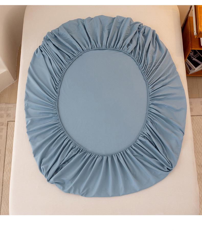 2025 Washed Flannel Solid Color Fitted Sheet: Non-Slip All-Inclusive Mattress Protector Bedspread