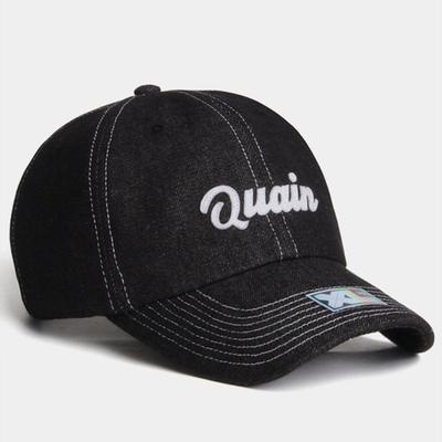 PLATEAU Übergroße Denim Baseballkappe XL QUAIN DENIM CAP SCHWARZ