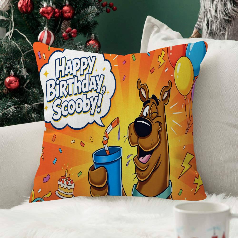 SScoobys Cartoon DDoos Decorative Room Aesthetics Pillow Case Home Decor Bedroom Sofa Bed Couch Pillow Cover x