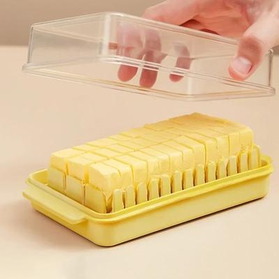 Protable Solid Butter Cutting Fresh-keeping Box Refrigerator Storage Box Breakfast Cheese Fresh-keeping Box Kitchen Accessories