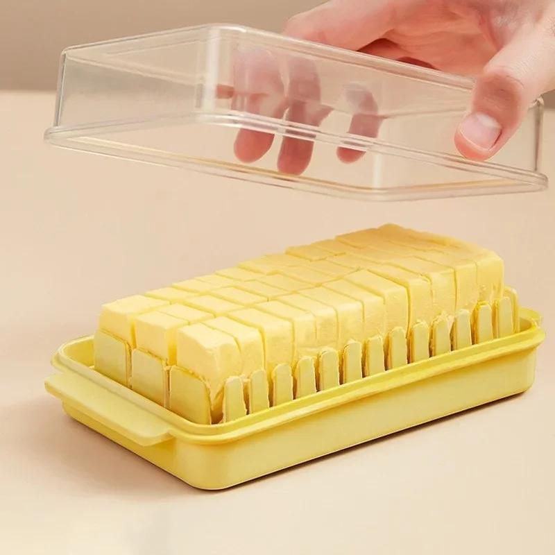 Butter Cheese Cutter Storage Box with Lid Household Kitchen Baking Food Butter Refrigerator Fresh Keeper Container Baking Tool