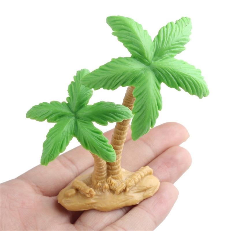 Natural Feel Mini Palms Tree Model Tree Fake Miniatures Tree Model Ornaments for Living Areas Tree Green Decorations B03E