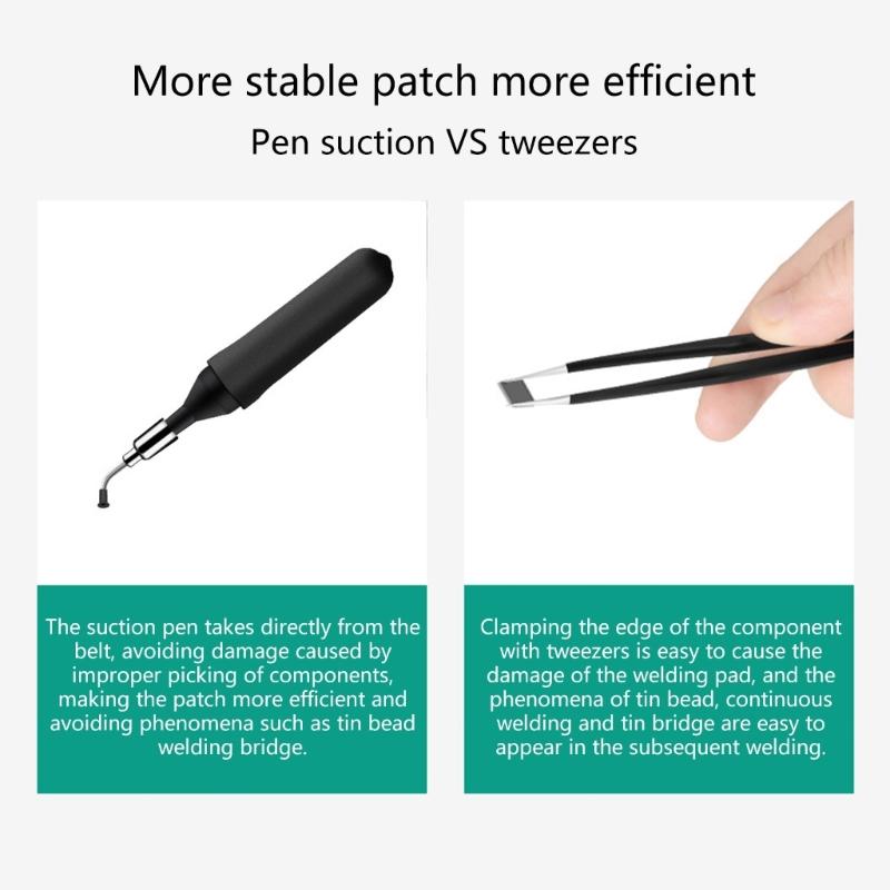 Vacuum Sucking Pen PickUp Tool Set with Suctions Tip and Suctions Cups for IC Precisions Component Placement