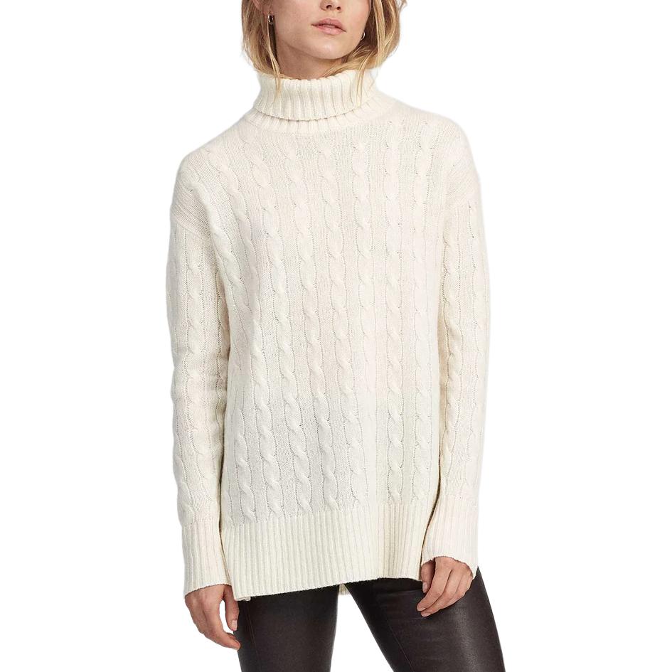 Polo Ralph Lauren Cable Knit Oversized Turtleneck Sweater Women sweater 211763841-003