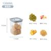 New Knob Sealing Tank Kitchen Transparent Dried Fruit Food Storage Tank Grain Storage Tank Square Sealing Box