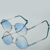 Vintage Round Sunglasses with Rhinestones Women  New Fashion Gradient Sun Glasses Trendy Sweet Design Casual Shades