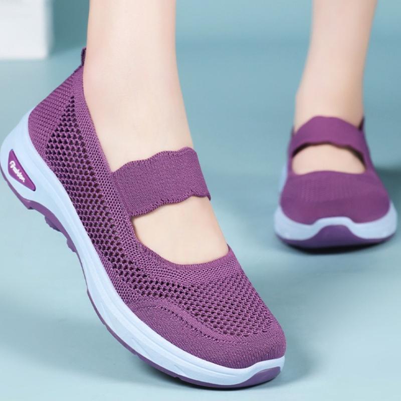 Damenschuhe, Fly-Knit Atmungsaktives Mesh, Bequeme Mutterschuhe, Weiche Sohlen, Freizeitschuhe