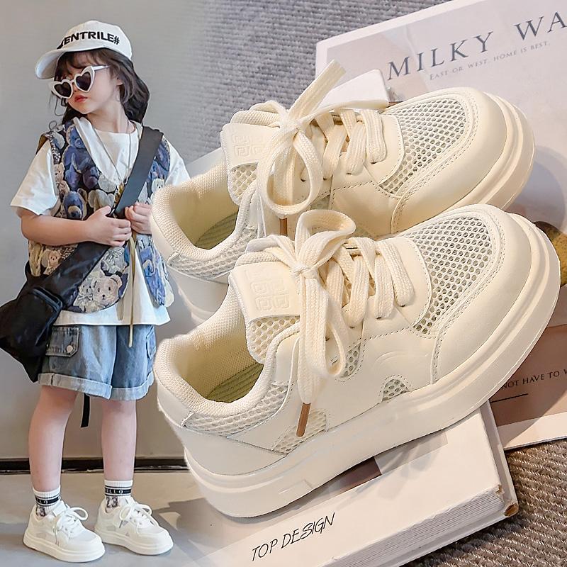 

Kids School White Shoes Trend Boys Girls Sports Shoes Mesh Breathable 2025 New Children Running Shoes Non-slip Soft Sole Comfort 26 белый