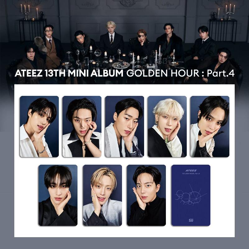 ATEEZ Mini 13th Album Card GOLDEN HOUR Part.4 Makestar HD Photo Printing Hongjoong Seonghwa San Wooyoung Fans Cosplay Postcards