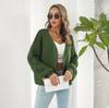 Bubble Lantern Sleeve Loose Knit Sweater Cardigan Coat Autumn and Winter Women's Sweater